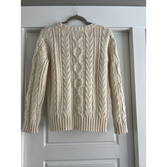 Mak B. by Mak Women Beige Knit Pullover Sweater Size M Fisherman - Picture 5 of 5